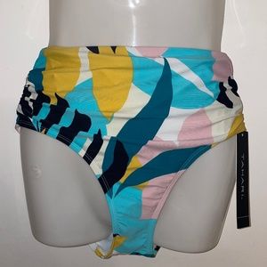 TAHARI Womens Banded High Waist Swim Bottoms Size Small